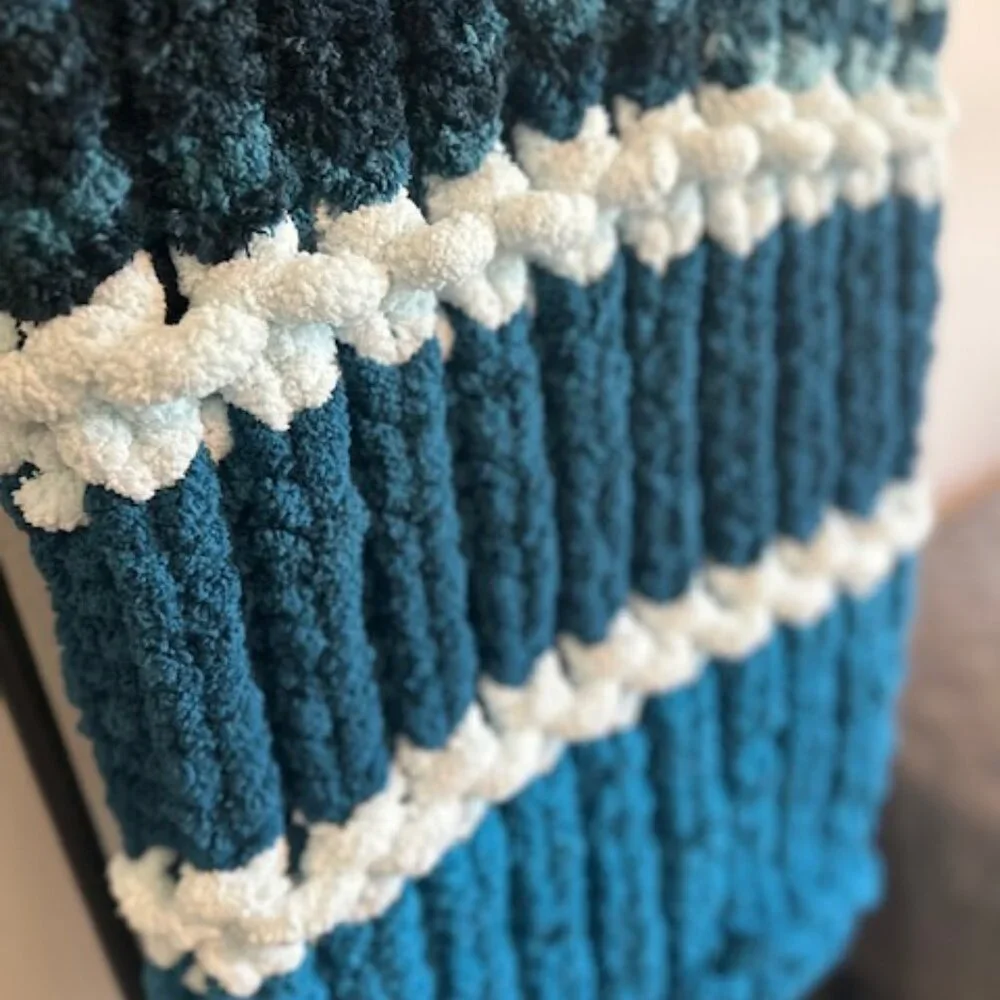 Handmade Ultra Soft Chenille Chunky Knit Throw - Picture 7 of 12